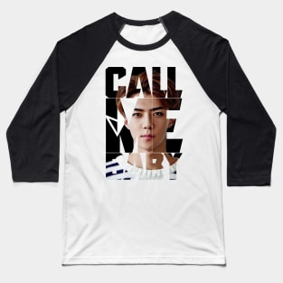 EXO Sehun Call Me Baby Typography Baseball T-Shirt